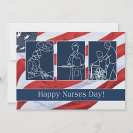 De Agradecimento Feliz Dia das Enfermeiras. Cartão Plano Personaliz