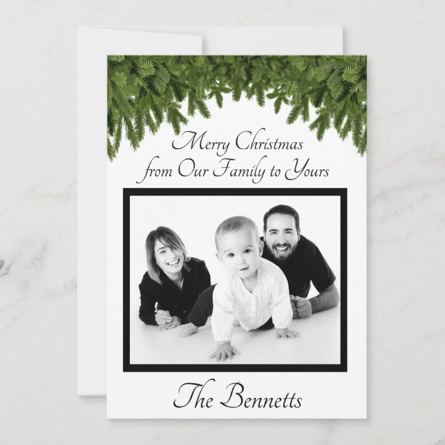 De Agradecimento Feliz Natal da nossa família para o seu cartão (Frente)