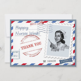 De Agradecimento Feliz Semana das Enfermeiras. Cartão Personalizado