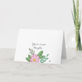 De Agradecimento Flores Em Nossos Pensamentos Cartão 2