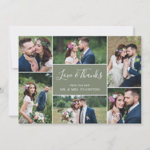 De Agradecimento Foto Colagem Casamento Obrigado Cartão Simples S