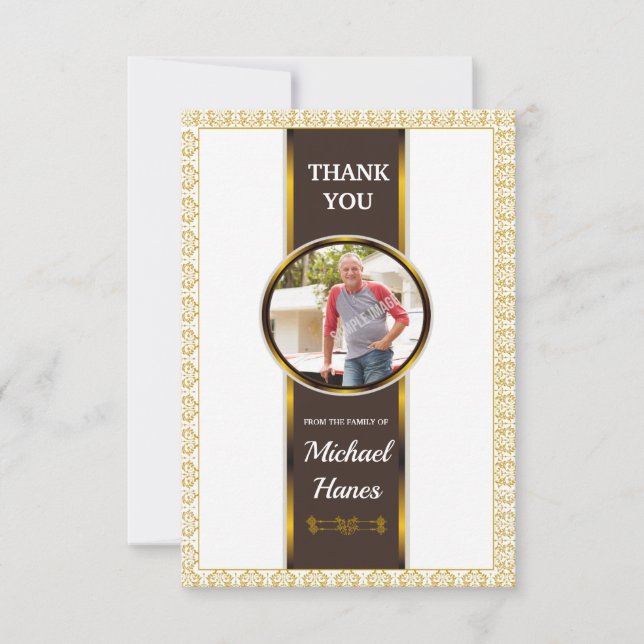 De Agradecimento Funeral Obrigado Cartão com fotos (Frente)