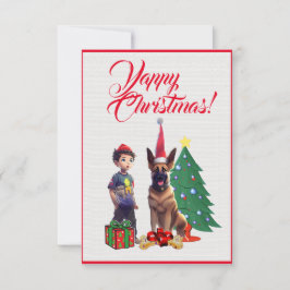 De Agradecimento German shepherd Personalizado Com Cartão Xmas Raiz