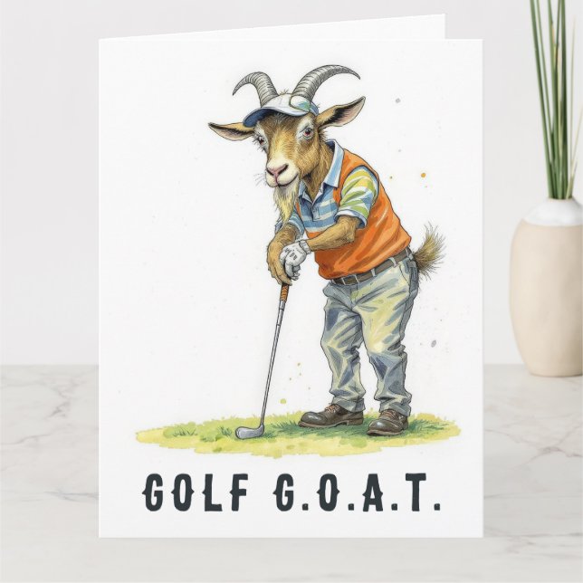De Agradecimento Golf G.O.A.T. - Cartão Golf Grande (Frente)