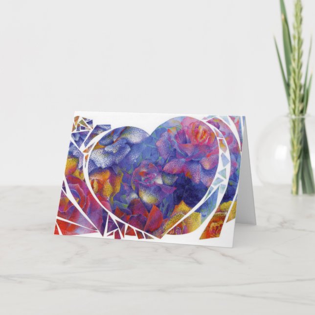 De Agradecimento "Jardim do Coração" 5x7-em. Cartão Folha Dupla (Frente)