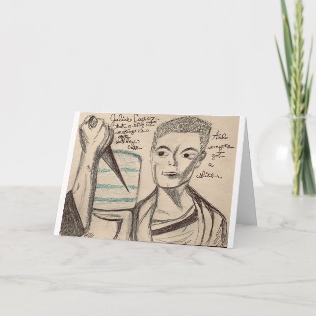 De Agradecimento Julius Cesar Pega Uma facada Em Fazer Bolo, Cartão (Frente)