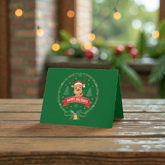 De Agradecimento Lindo Papai Noel Piscando Olhos Feliz Natal Cartão