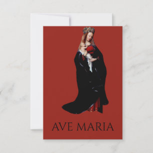 De Agradecimento Madonna na Igreja Ave Maria Cartão Religioso