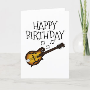 De Agradecimento Mandolin Aniversário Cartão Mandolinista