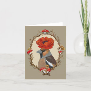De Agradecimento Mathew o cartão hawfinch