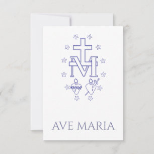 De Agradecimento Medalha Milagrosa Cartão Santo Celestial   Ave Mar