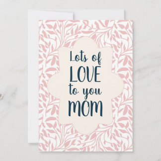 De Agradecimento Muito Amor para Você Mamãe Cartão do Dia das Mães