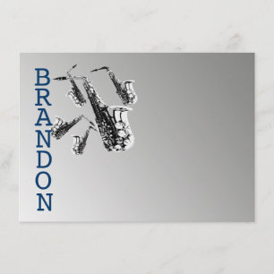 De Agradecimento Música Saxofônica Obrigado Cartão Simples