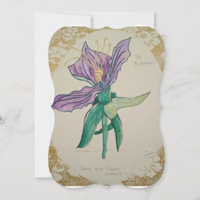 De Agradecimento O Nutcracker: Dança do cartão das flores (Frente)