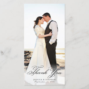 De Agradecimento Obrigado branco elegante simples você cartão com