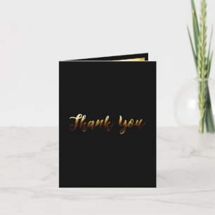 De Agradecimento Obrigado cartão com fotos aniversário ouro negro