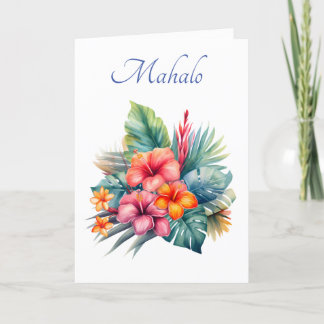 De Agradecimento Obrigado Cartão havaiano (Mahalo significa obrigad