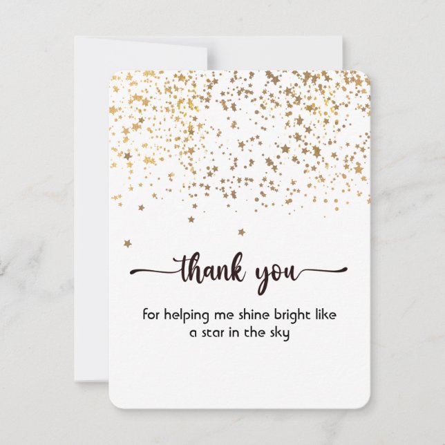 De Agradecimento Obrigado Cartão plano, bonito e simples (Frente)