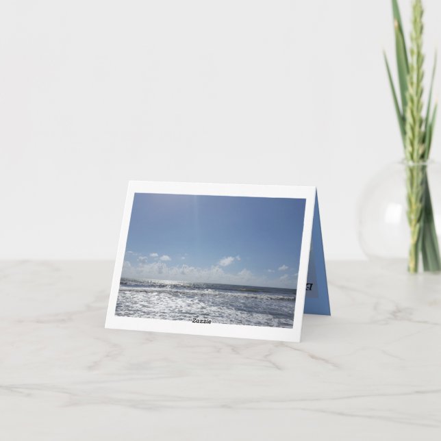 De Agradecimento Obrigado, Cartão Seashore (Verso)