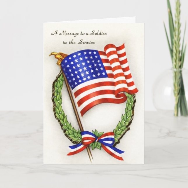 De Agradecimento Obrigado Cartão Soldado (Frente)