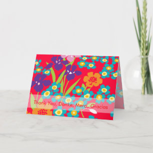 De Agradecimento Obrigado, Danke, Merci, Cartão Gracias