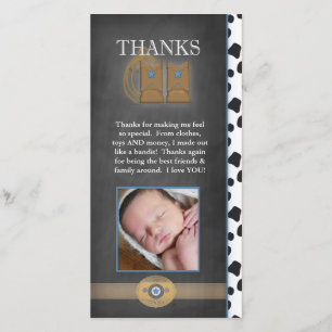 De Agradecimento Obrigado do vaqueiro você cartão com fotos