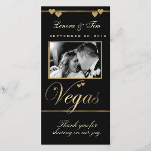 De Agradecimento Obrigado em Vegas cartão com fotos