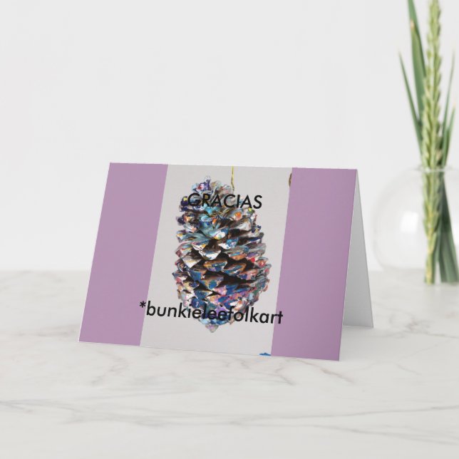 De Agradecimento Obrigado! ESPANHOL, cartão; GRACIAS. CARTÃO (Frente)