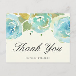 De Agradecimento Obrigado floral pródigo você cartão liso