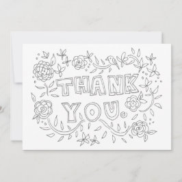 De Agradecimento Obrigado floral tirado mão você cartão da