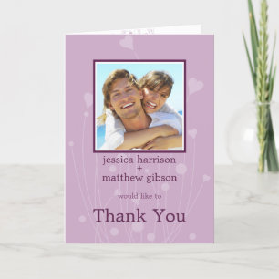 De Agradecimento Obrigado Lavanda Cartão com fotos