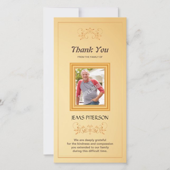 De Agradecimento Obrigado memorável você cartão com fotos (Frente)