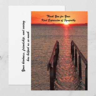De Agradecimento Obrigado pela sua simpatia, Sunset, cartão oceânic