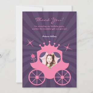 De Agradecimento Obrigado princesa cartão com fotos