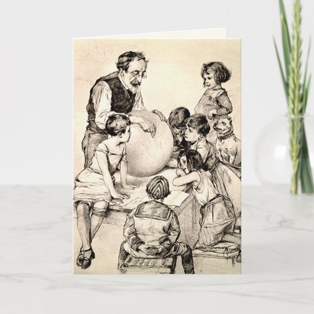 De Agradecimento Obrigado, Professor. Cartão Personalizado Vintage  (Frente)