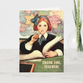 De Agradecimento Obrigado, Professor. Cartão Personalizado Vintage 