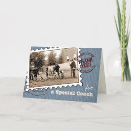 De Agradecimento Obrigado Treinador. Cartão Personalizado Vintage S