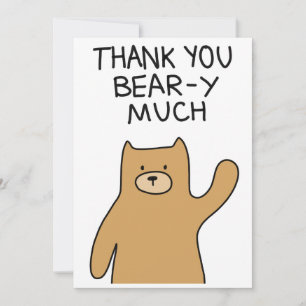 De Agradecimento "Obrigado "urso-y" muito" cartão