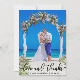 De Agradecimento Obrigado Wedding você amor da foto e cartão dos