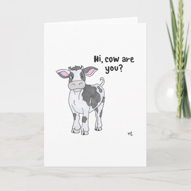 De Agradecimento Oi, Vaca Está? Cartão (Frente)