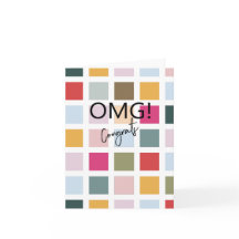 OMG! Parabéns! Cartão