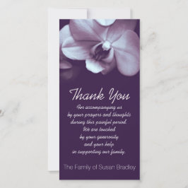 De Agradecimento Orquídea da compaixão roxa escura Obrigado Cartão 