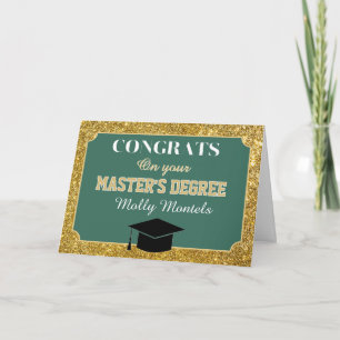 De Agradecimento Parabéns pelo Mestrado! Cartão Personalizado