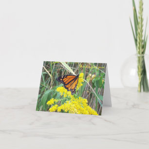 De Agradecimento Pensando no seu cartão - flores com borboleta