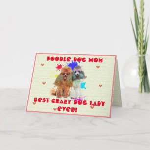 De Agradecimento Poodle Personalizado Mãe Cachorro Melhor Cartão Lo
