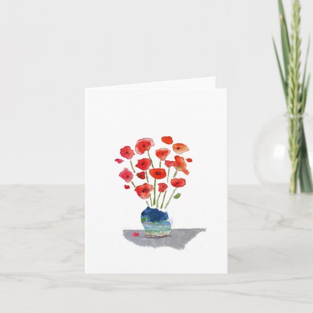 De Agradecimento Poppies - Cartão Saudável (Frente)