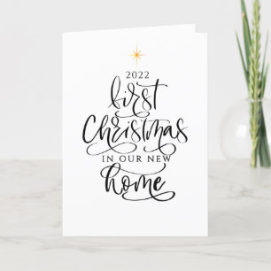 De Agradecimento Primeiro Natal no Cartão da Nossa Nova Casa