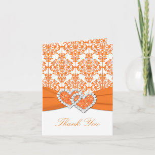 De Agradecimento Ripe Orange Damask Obrigado Cartão Nota