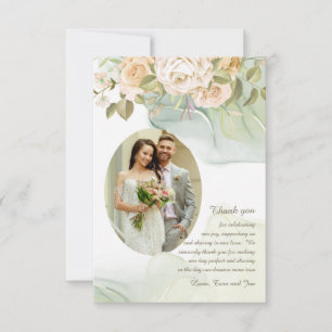De Agradecimento Romance Wedding Obrigado Cartão com fotos