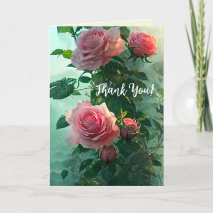 De Agradecimento Rosas Rosa - Cartão Saudável